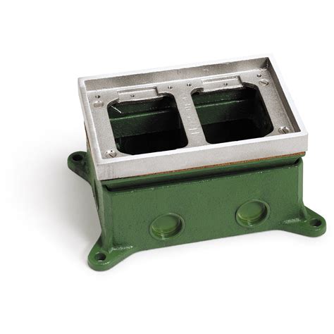 electrical quad floor box|concrete floor receptacle box kits.